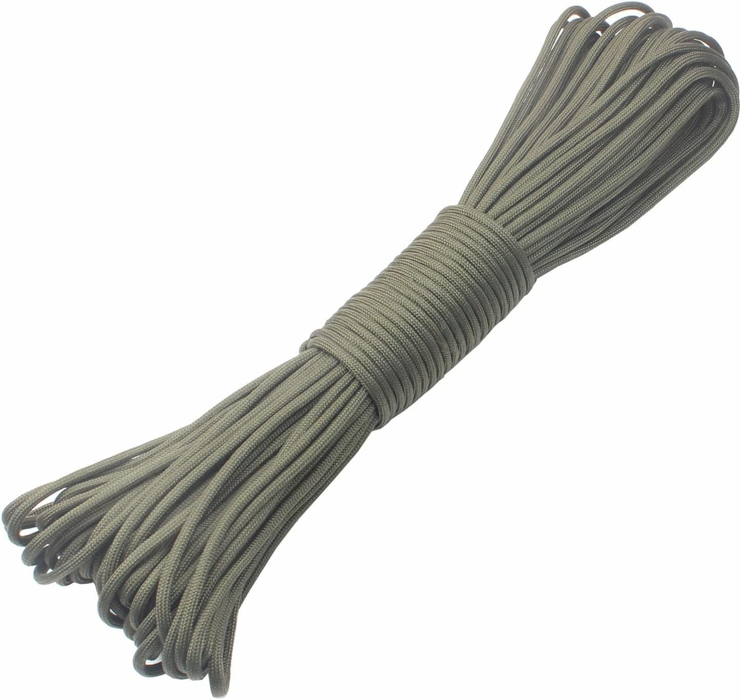Paracord 9 Core 550 Parachute Cord Camping Rope 100FT (Army Green, 100Feet)