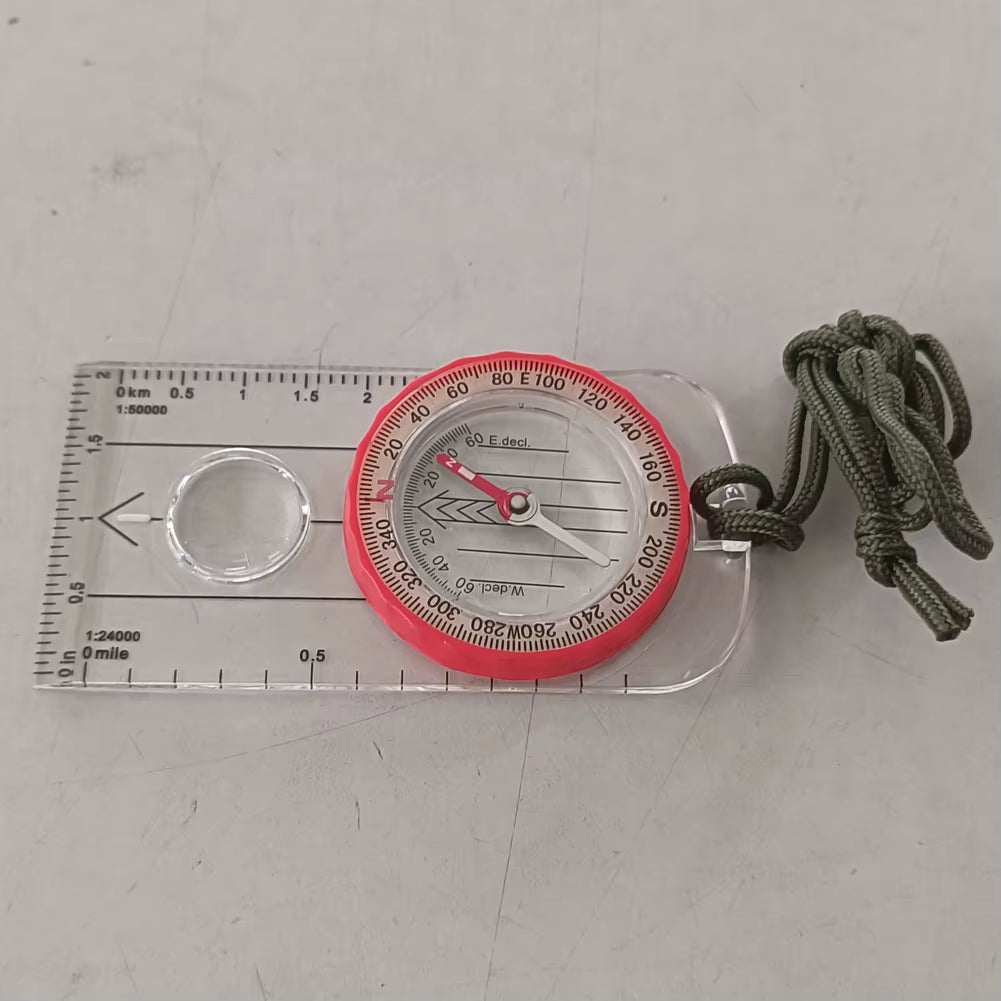 Luminous Compass for Expedition Shockproof Outdoor Adventure Warehouse Compass High Accuracy Multifunctional for Hiking Survival