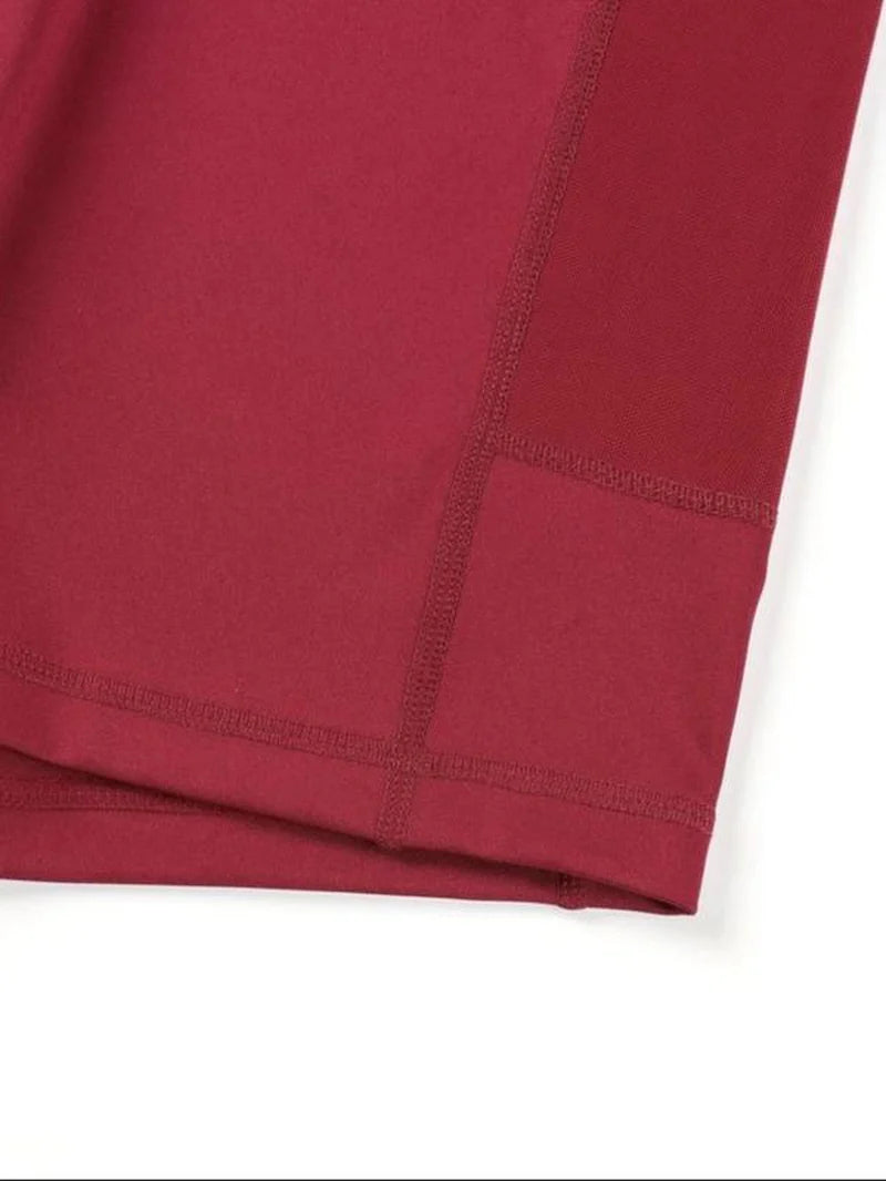 Women’s High-Waist Outdoor Gym Shorts – Breathable Mesh Pocket Fitness Shorts with Letter Tape Design, Perfect for Hiking, Running & Summer Adventures