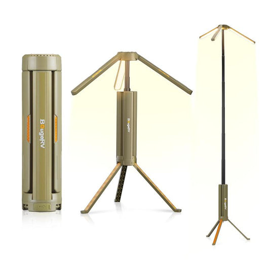 Bougerv 15600Mah Camping Light, Rechargeable Camping Lights with Stretchable Tripod, Outdoor Portable Emergency Light Gear for Camping, Hiking, Work, Power Outages