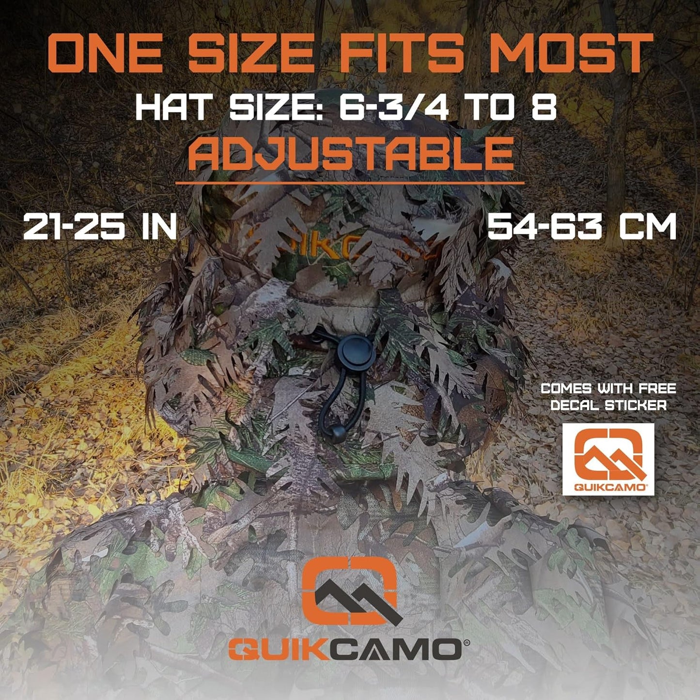 Realtree & Mossy Oak 3D Leafy Camo Face Mask Bucket Hat for Men Deer Duck and Turkey Hunting (Fully Adjustable OSFM)