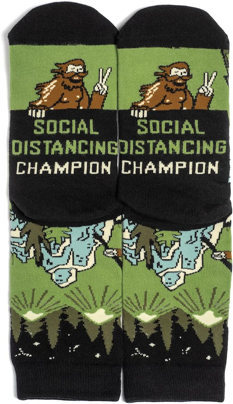 Outdoors Socks with Fun Sayings - Cool Gifts for Hiking, Camping, and Mountain Lovers