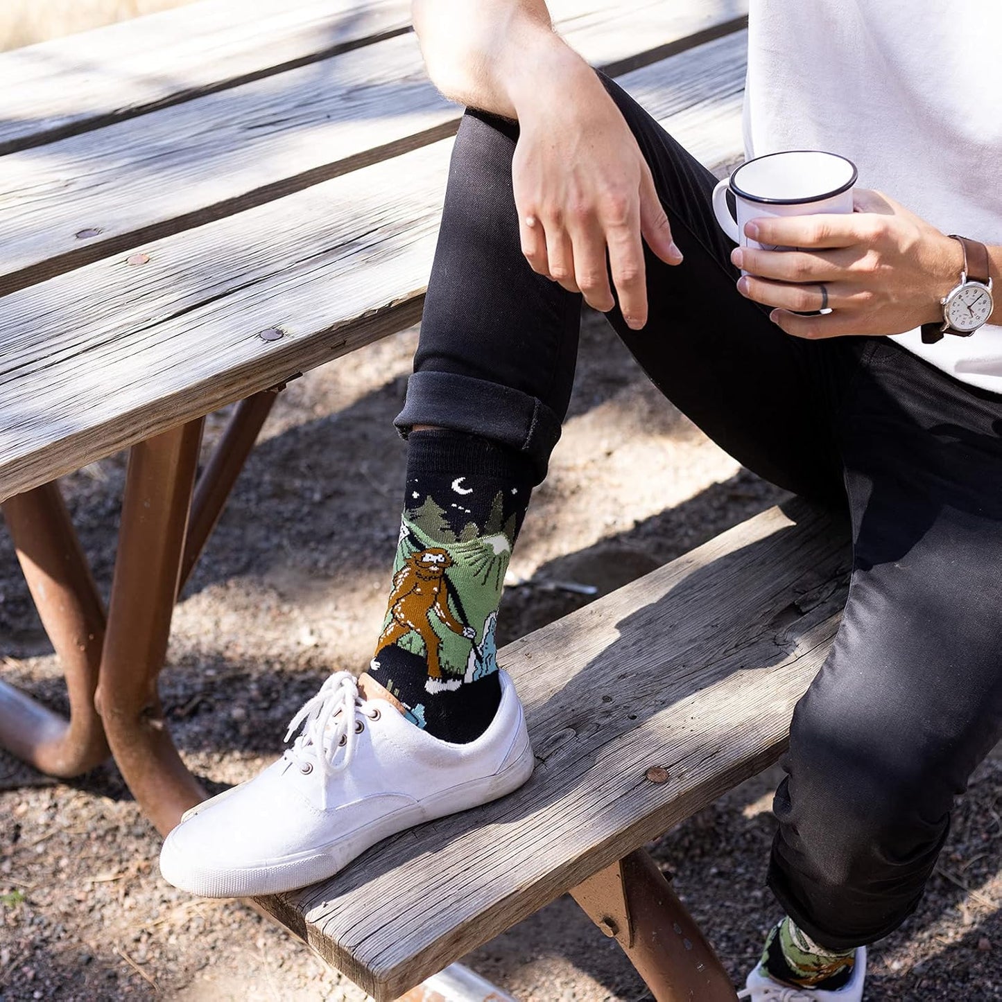 Outdoors Socks with Fun Sayings - Cool Gifts for Hiking, Camping, and Mountain Lovers