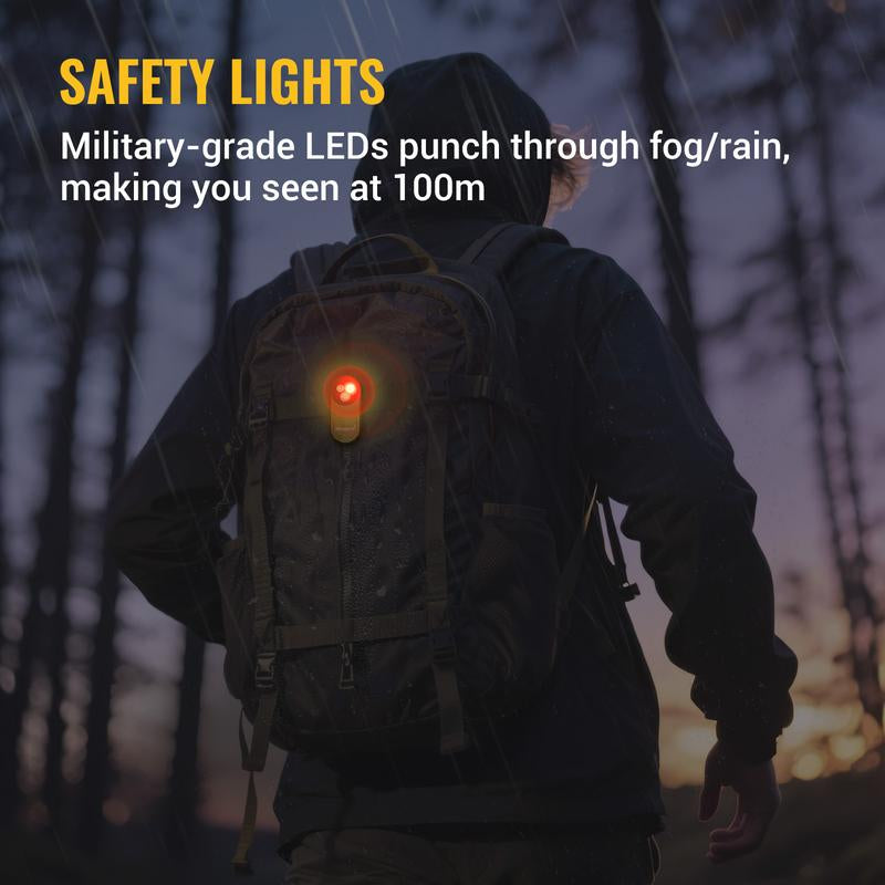 Bougerv Pocket Flashlights, Portable Clip Light, Bright 500 Lumens Mini Flashlight with 5 Modes, USB-C 600Mah Rechargeable, Magnetic Keychain Flash Light for Daily, Outdoor, Home, Work, Camping, Emergencies