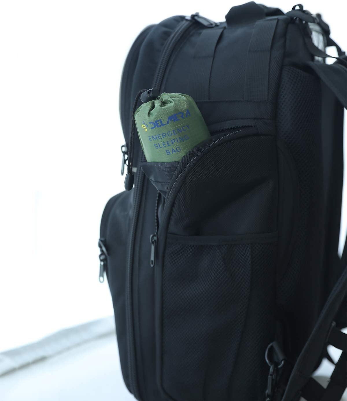 Emergency Sleeping Bag, Lightweight Survival Sleeping Bags Waterproof Thermal Emergency Blanket, Bivy Sack Survival Gear for Outdoor Adventure, Camping, Hiking, Orange, Green