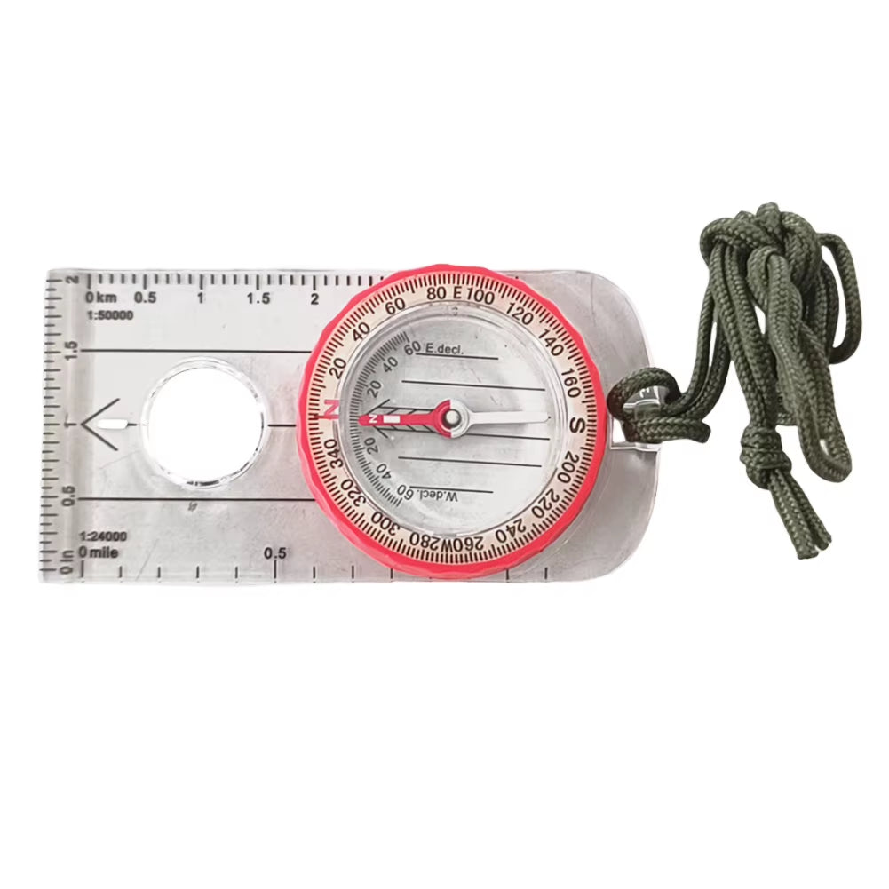Luminous Compass for Expedition Shockproof Outdoor Adventure Warehouse Compass High Accuracy Multifunctional for Hiking Survival