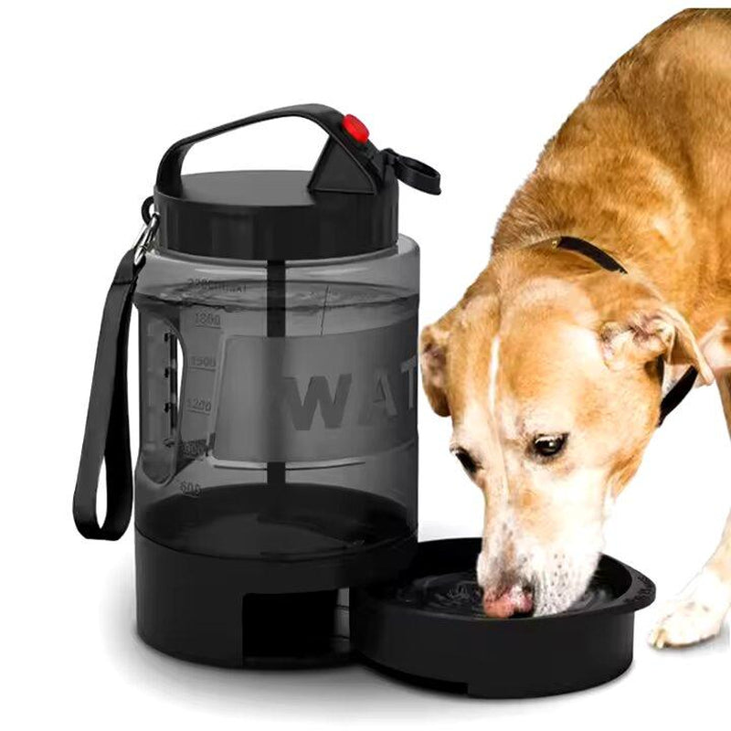 Large Capacity 2.2L Pet Travel Water Bottle Outdoor Portable Water Dispenser for Walking Hiking Pet Supplies Slobber Stopper Water Smart
