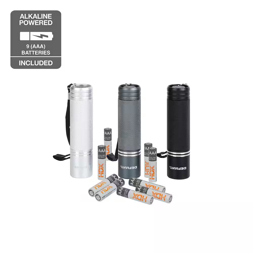 225 Lumens Aluminum Flashlight (3-Pack)
