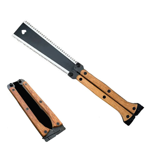 Multifunctional Folding Butterfly Saw Household Small Hand-Held Logging Saw Woodworking Tool Saw Double-Sided Grinding Hand Saw