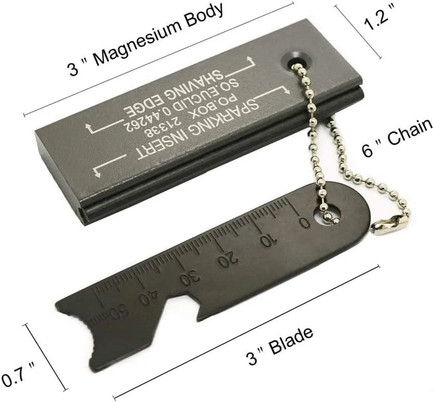 Waterproof Fire Starter Kit – 4-Pack Magnesium Flint Tools