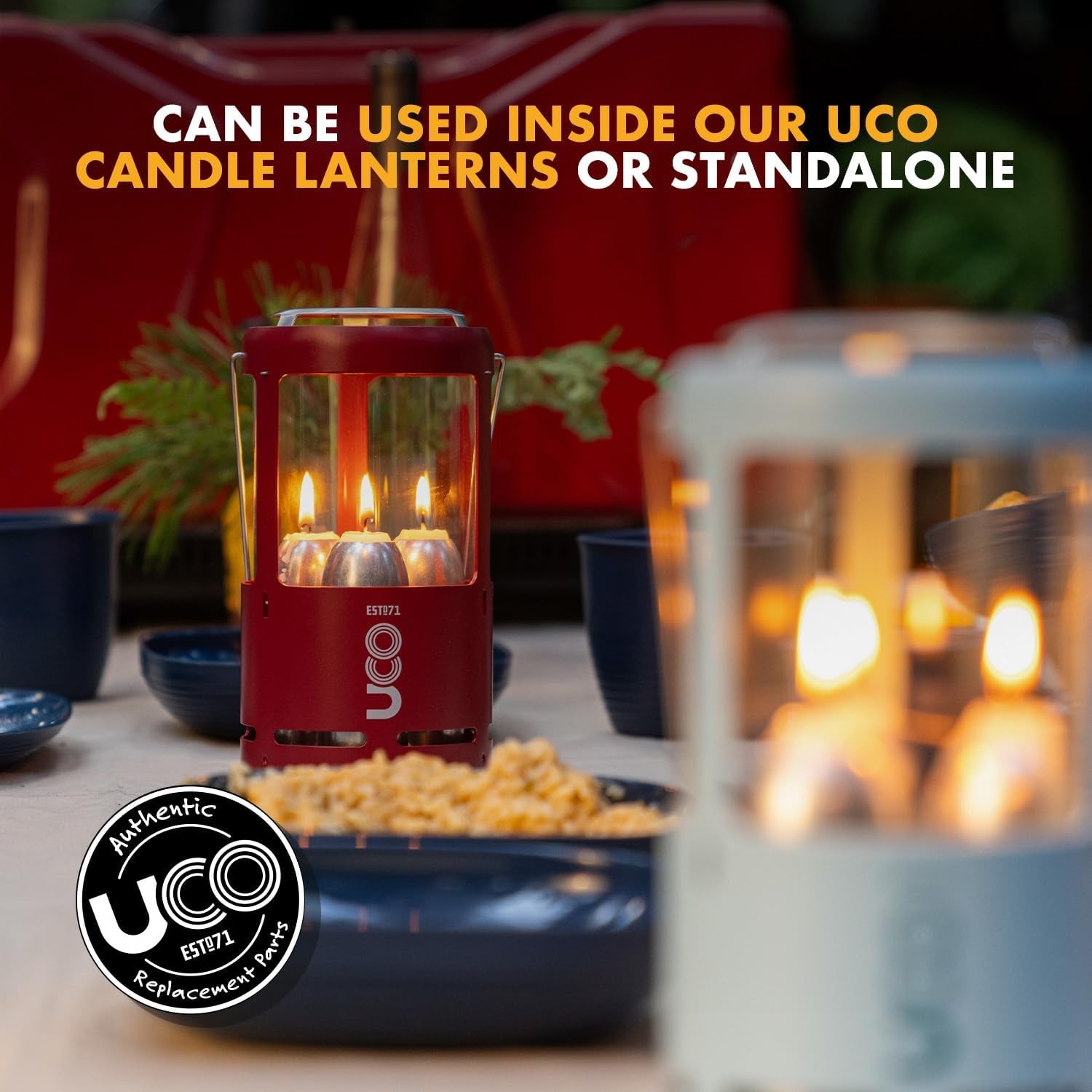 9-Hour White Candles for  Candle Lanterns, Long-Burning Candles for Outdoor, Camping, Prepping Supplies and Emergency Preparedness