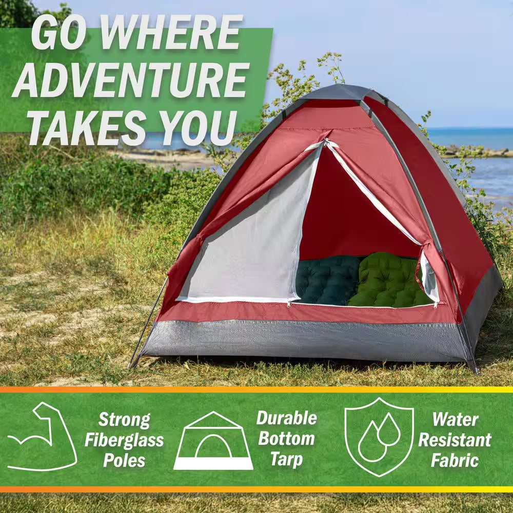 2-Person Brick Red Happy Camper Tent