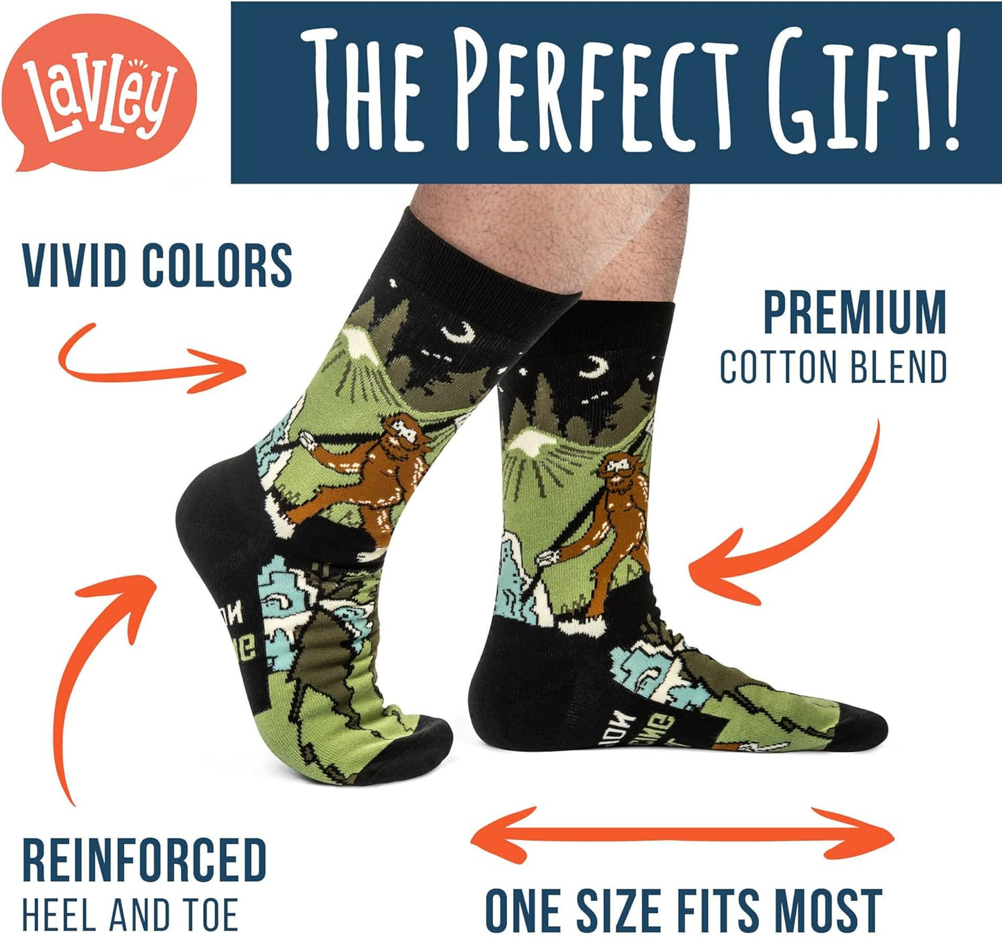 Outdoors Socks with Fun Sayings - Cool Gifts for Hiking, Camping, and Mountain Lovers