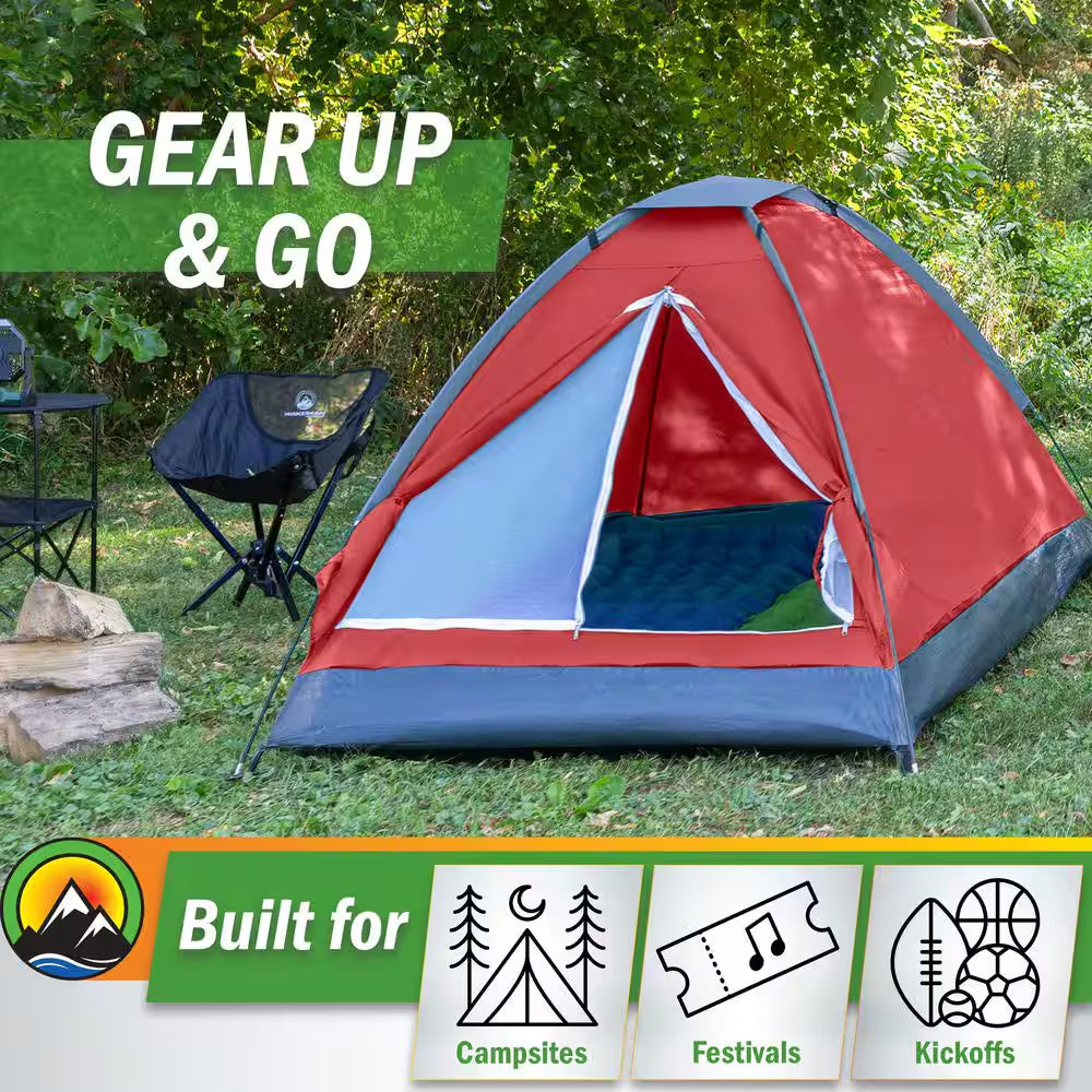 2-Person Brick Red Happy Camper Tent