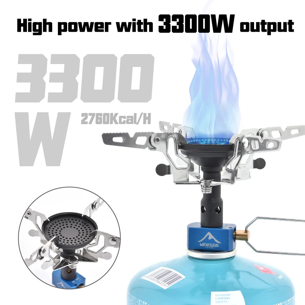 Outdoor Camping Gas Burner Outdoor Stove 3300W Camping Equipment Portable Tourist Survival Bushcraft Kitchen