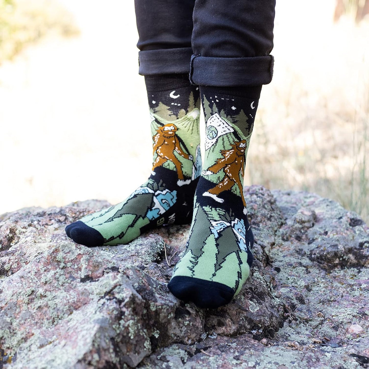 Outdoors Socks with Fun Sayings - Cool Gifts for Hiking, Camping, and Mountain Lovers