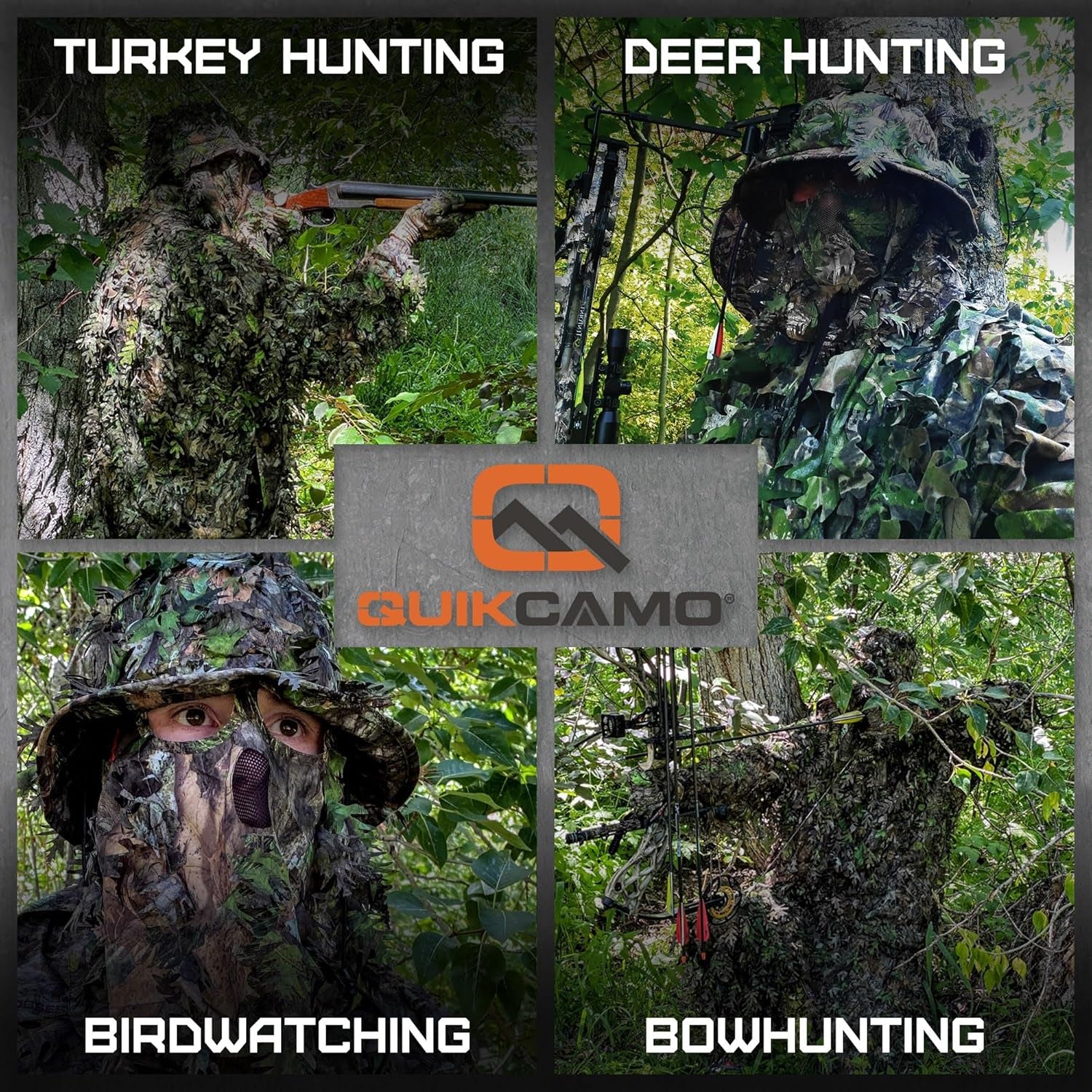 Realtree & Mossy Oak 3D Leafy Camo Face Mask Bucket Hat for Men Deer Duck and Turkey Hunting (Fully Adjustable OSFM)