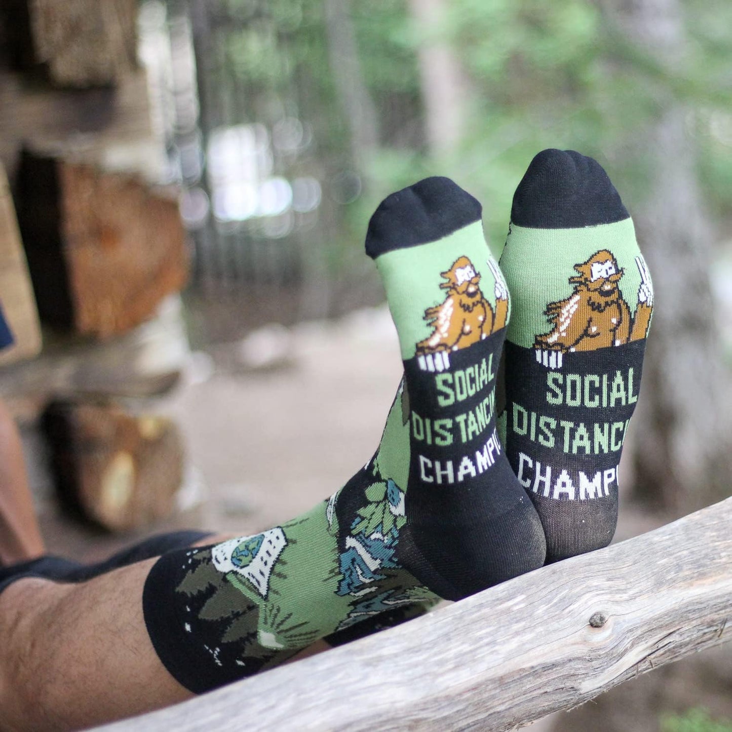 Outdoors Socks with Fun Sayings - Cool Gifts for Hiking, Camping, and Mountain Lovers