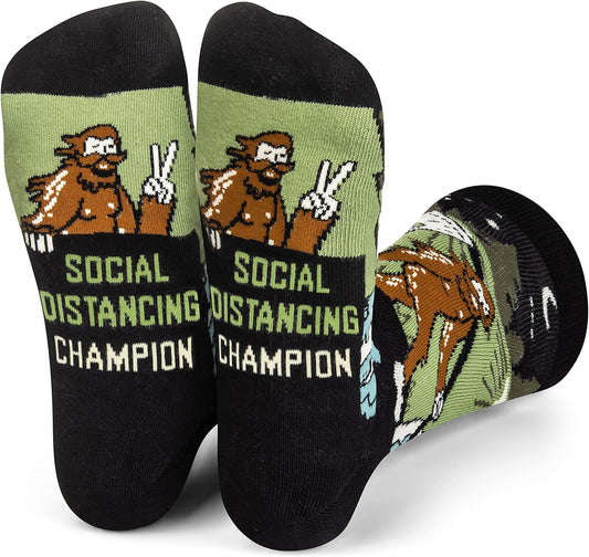 Outdoors Socks with Fun Sayings - Cool Gifts for Hiking, Camping, and Mountain Lovers