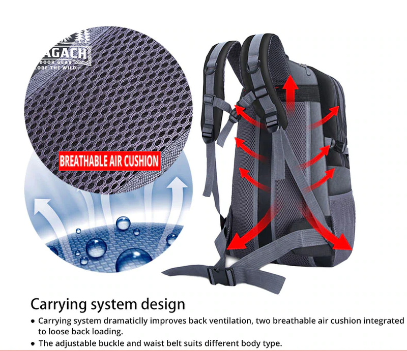 40L Men Women Travel Backpack Rucksack Camping Laptop Hiking School Book Bag USA