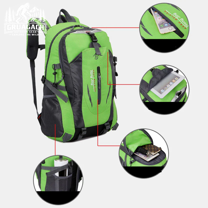 40L Men Women Travel Backpack Rucksack Camping Laptop Hiking School Book Bag USA