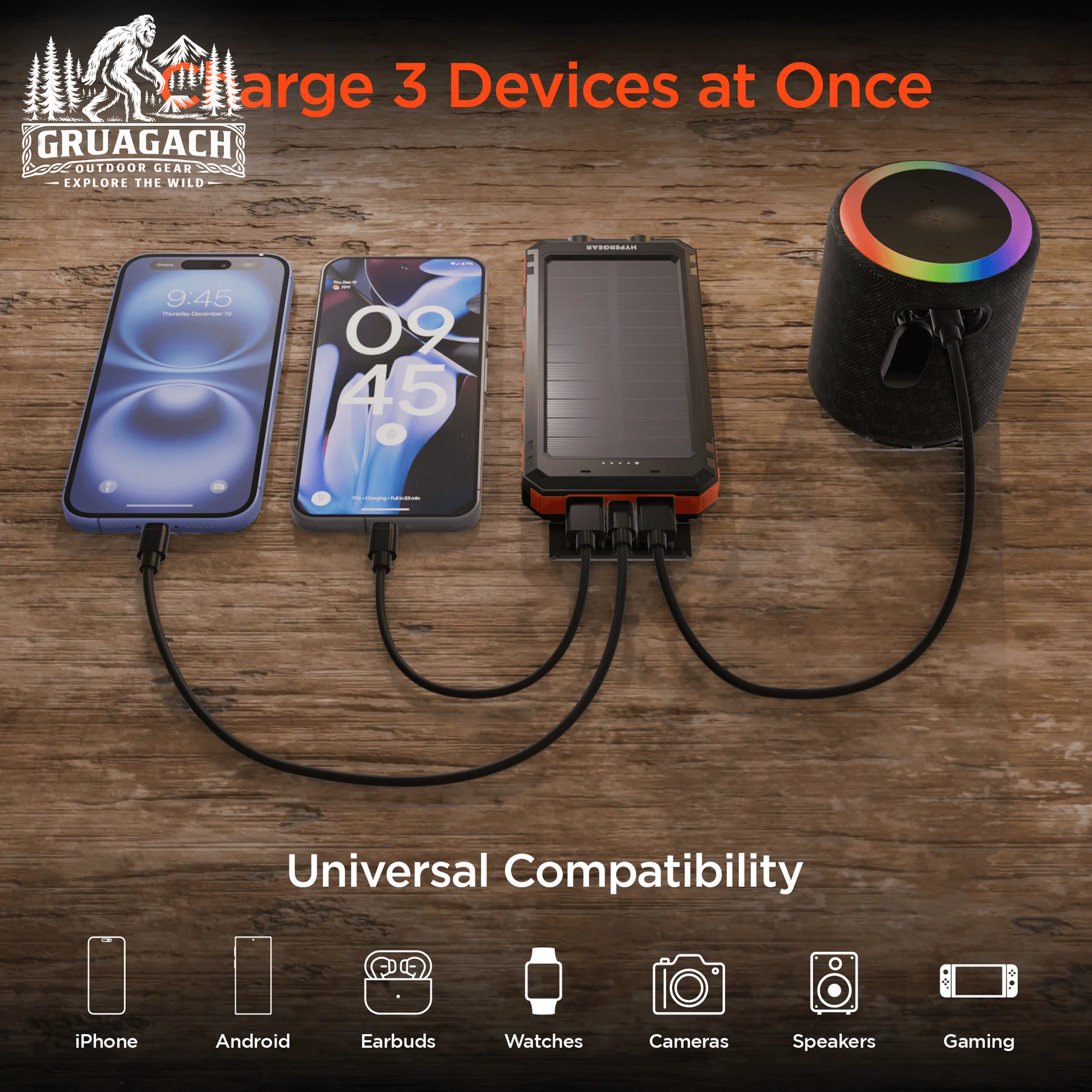Hypergear Solpro 10K Fast Charge Solar 10000Mah PD Power Bank