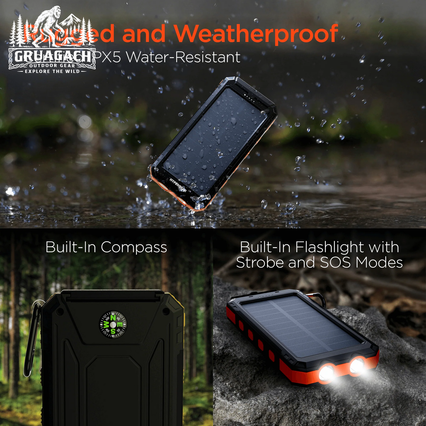 Hypergear Solpro 10K Fast Charge Solar 10000Mah PD Power Bank